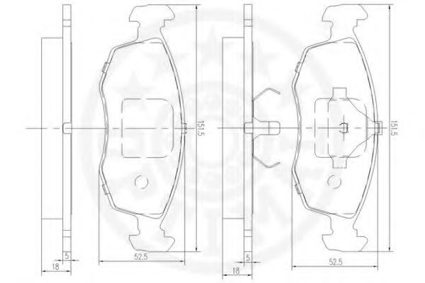 Тормозные колодки OPTIMAL 9536