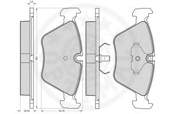 Тормозные колодки OPTIMAL 9551
