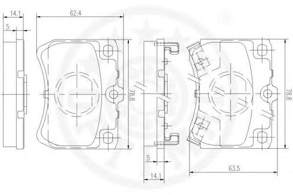 Тормозные колодки OPTIMAL 9552