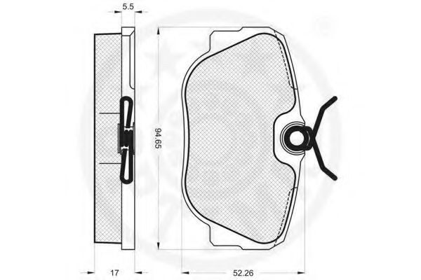Тормозные колодки OPTIMAL 9600