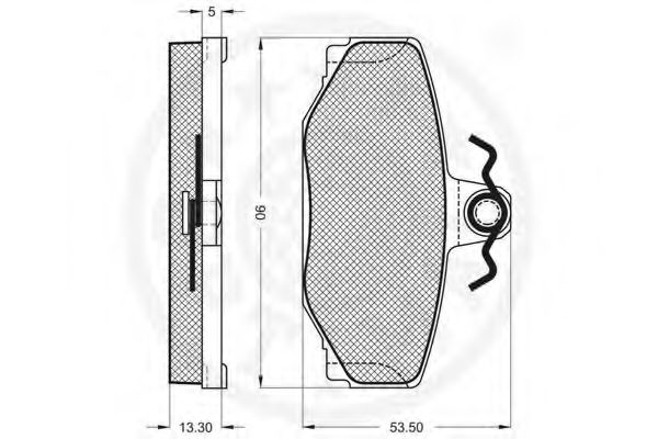 Тормозные колодки OPTIMAL 9601