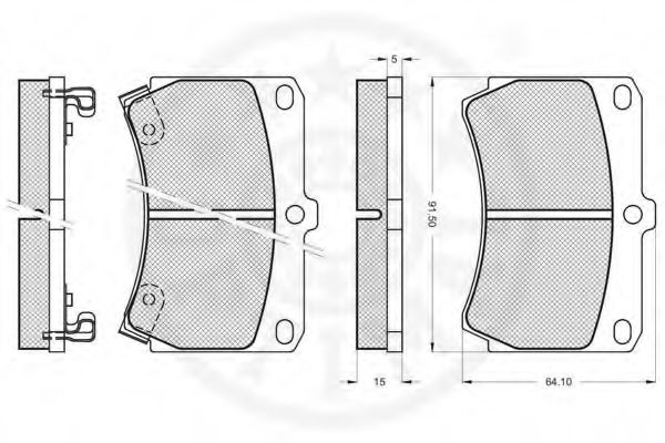 Тормозные колодки OPTIMAL 9661