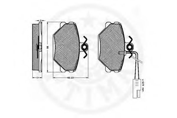 Тормозные колодки optimal 9677