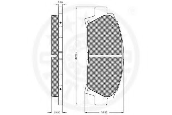 Тормозные колодки OPTIMAL 9829