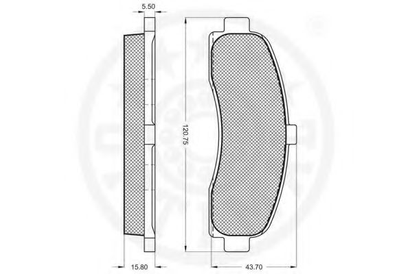 Тормозные колодки OPTIMAL 9838