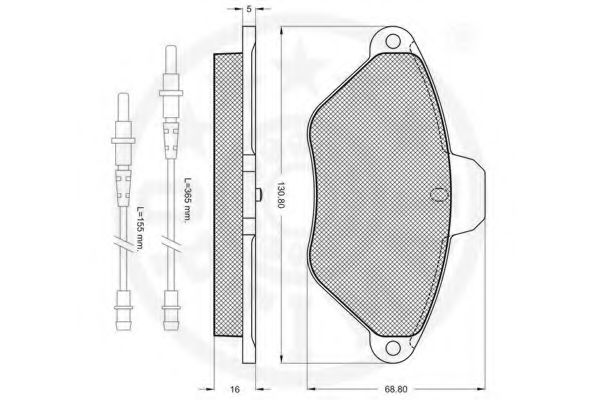 Тормозные колодки OPTIMAL 9857
