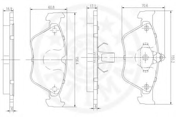 Тормозные колодки OPTIMAL 9915