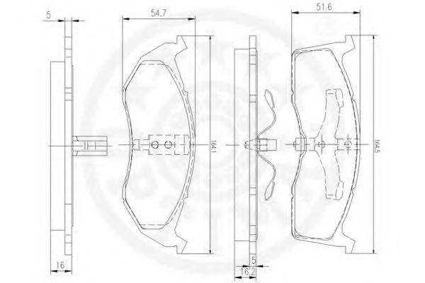 Тормозные колодки OPTIMAL 9932