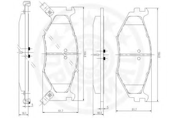 Тормозные колодки OPTIMAL 9937