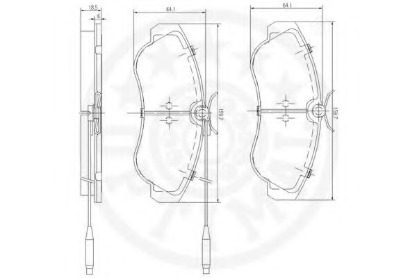 Тормозные колодки OPTIMAL 9944