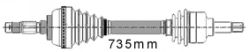 Полуось в сборе mapco 16306