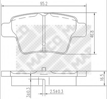 Тормозные колодки MAPCO 6838
