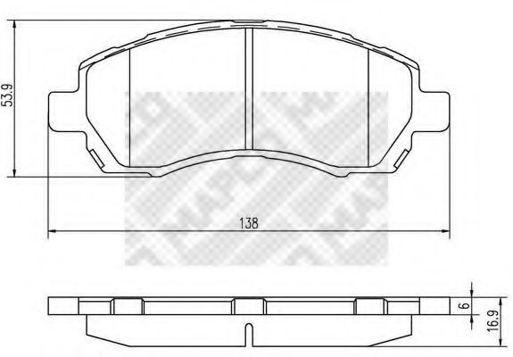 Тормозные колодки MAPCO 6844