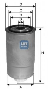 Топливный фильтр UFI 24.383.00