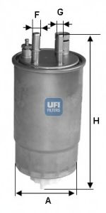 Топливный фильтр UFI 24.ONE.00