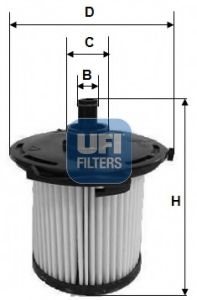Топливный фильтр UFI 26.074.00