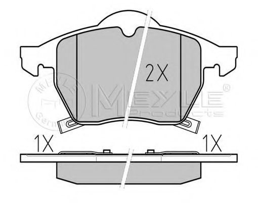 Тормозные колодки MEYLE 025 231 1619/W