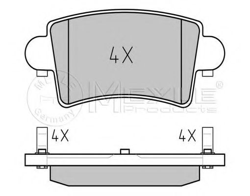 Тормозные колодки MEYLE 025 236 6916