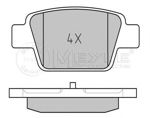 Тормозные колодки MEYLE 025 237 1415