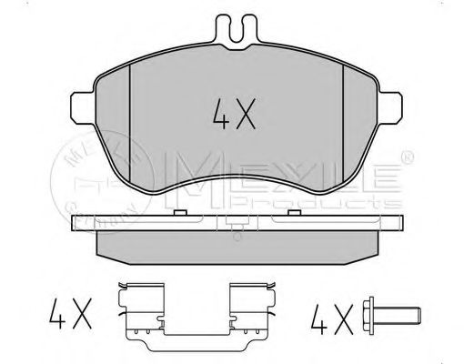 Тормозные колодки MEYLE 025 243 0620/K1