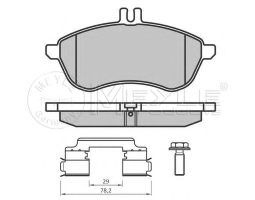 Тормозные колодки MEYLE 025 243 0620/K2
