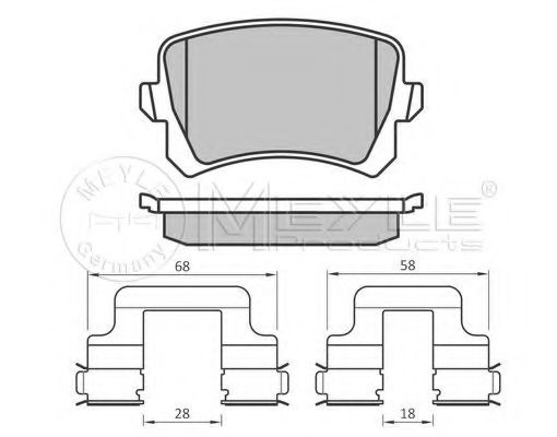 Тормозные колодки MEYLE 025 244 8317