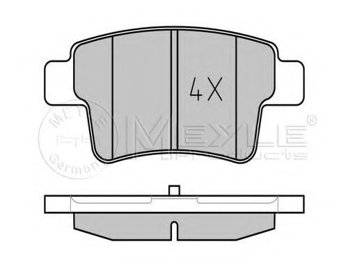 Тормозные колодки MEYLE 025 245 4016
