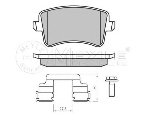 Тормозные колодки MEYLE 025 246 0617/K2