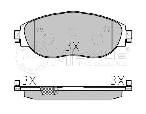 Тормозные колодки MEYLE 025 251 1720/W