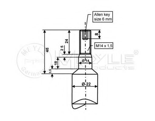 Амортизатор MEYLE 326 624 0007