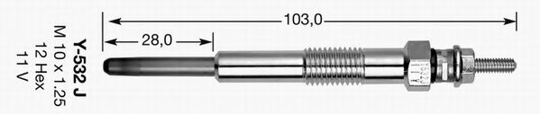 Свеча накаливания NGK 7782