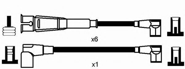 Комплект проводов зажигания NGK 0741