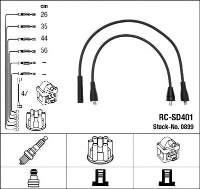 Комплект проводов зажигания NGK 0899