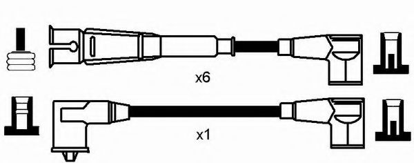 Комплект проводов зажигания NGK 0743