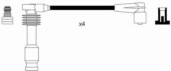 Комплект проводов зажигания NGK 0808