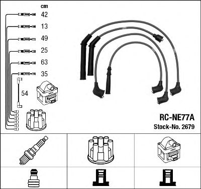 Комплект проводов зажигания NGK 2679