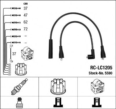 Комплект проводов зажигания NGK 5590