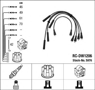 Комплект проводов зажигания NGK 5976