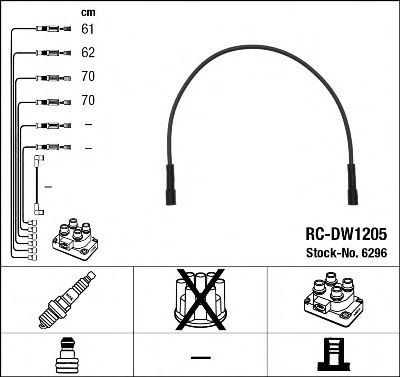 Комплект проводов зажигания NGK 6296