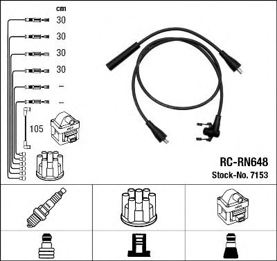 Комплект проводов зажигания NGK 7153
