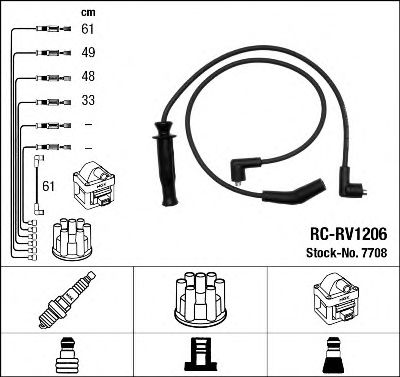 Комплект проводов зажигания NGK 7708