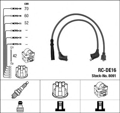 Комплект проводов зажигания NGK 8091