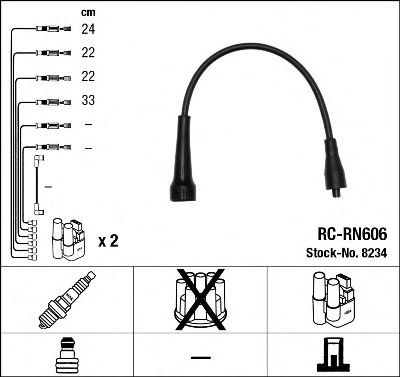 Комплект проводов зажигания NGK 8234