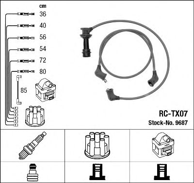 Комплект проводов зажигания NGK 9687