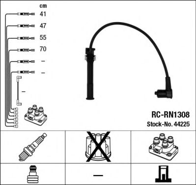 Комплект проводов зажигания NGK 44225