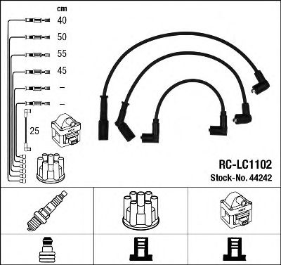 Комплект проводов зажигания ngk 44242