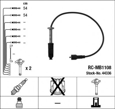 Комплект проводов зажигания ngk 44336