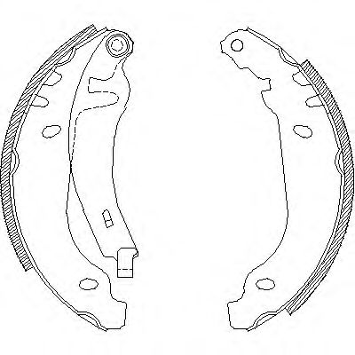 Тормозные колодки барабанные REMSA 4506.01
