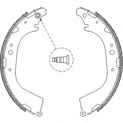 Тормозные колодки барабанные REMSA 4650.01