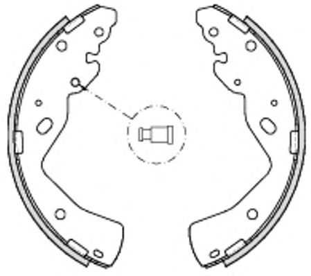 Тормозные колодки барабанные REMSA 4232.00